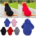 thumbnail image 1 of Ympkerial Dog Hoodies for Small Dogs Pet Fleece Sweatshirt Solid Color Stretch Pullover with Hood Cozy Warm Soft Sweater for Puppies Easy On and Off Design, 1 of 9