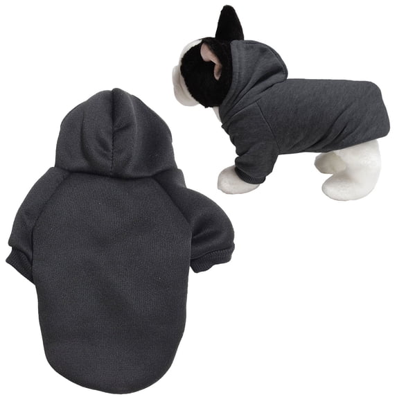 Ympkerial Dog Hoodies for Small Dogs Puppy Warm Fleece Sweatshirts with Hood for Chihuahua Winter Sporty Daily Wear Cozy Apparel Black Size Small