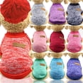 thumbnail image 1 of Ympkerial Dog Sweater for Small Dogs Winter Warm Puppy Clothes Cozy Cable Knit Pullover with Plush Interior Soft Pet Outfit M for Pug Bulldog Cat, 1 of 3