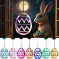 thumbnail image 1 of Ympkerial Easter Window Lights Battery Operated Purple LED Egg Shaped Hanging Decorations with Suction Cup and Timer for Home Bedroom Indoor Spring Decor (1 Pack), 1 of 5