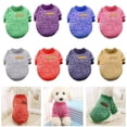 thumbnail image 1 of Ympkerial Fleece Lined Dog Sweater for Small Dogs Plush Knit Winter Coat with Ribbed Neck and Cuffs Cozy Warm Pet Apparel for Chihuahua Yorkie Grey L, 1 of 4