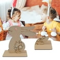 thumbnail image 1 of Ympkerial Unfinished Wood Rabbit Cutouts Wooden Bunny Silhouette for Adult Easter DIY Crafts Paintable Spring Home Decor 4.5 Inch by 4 Inch, 1 of 9