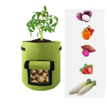 Ympuoqn 1 Pcs 7 Gallon Growing Bag Easy To Planter Pot With Flap And Handles Garden Planting Bags For Potato Tomato And Other Vegetables Breathable Fabric Cloth