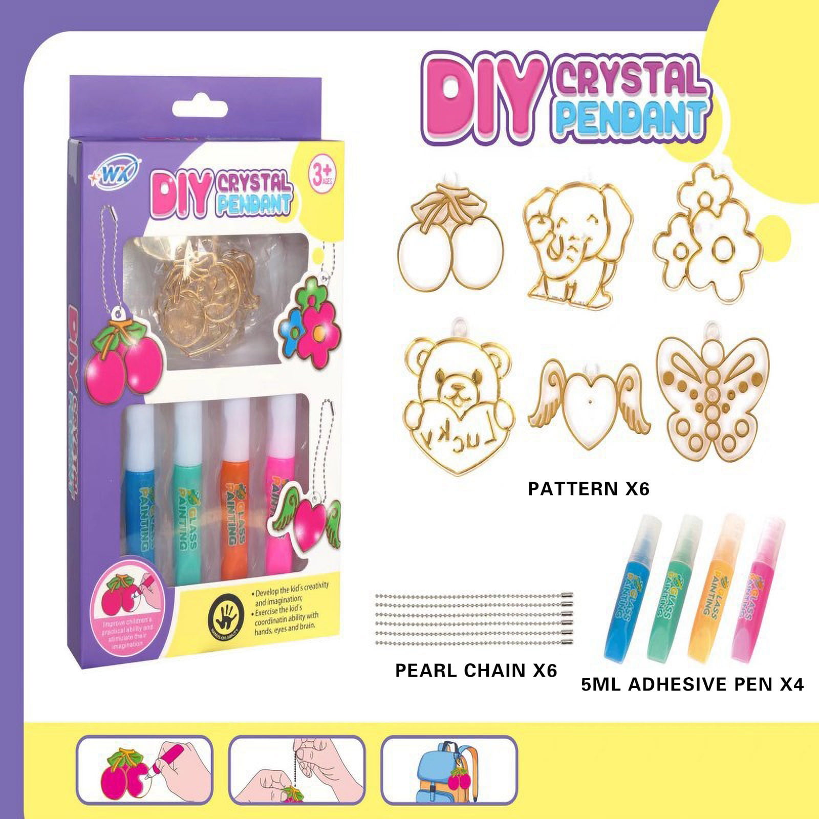 Ympuoqn DIY Crystal Paint Arts and Crafts Set, DIY BakeFree Crystal