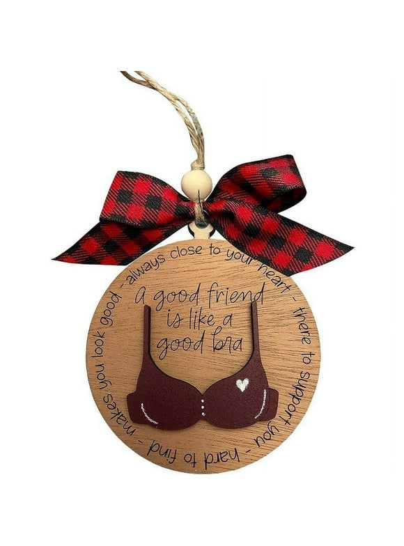 Ympuoqn Funny Christmas Bra Ornament, Friendship Christmas Tree Ornaments, Funny Friend Car Pendant Ornament Christmas Tree Pendant, Besties Gifts for Women Friend, on Clearance