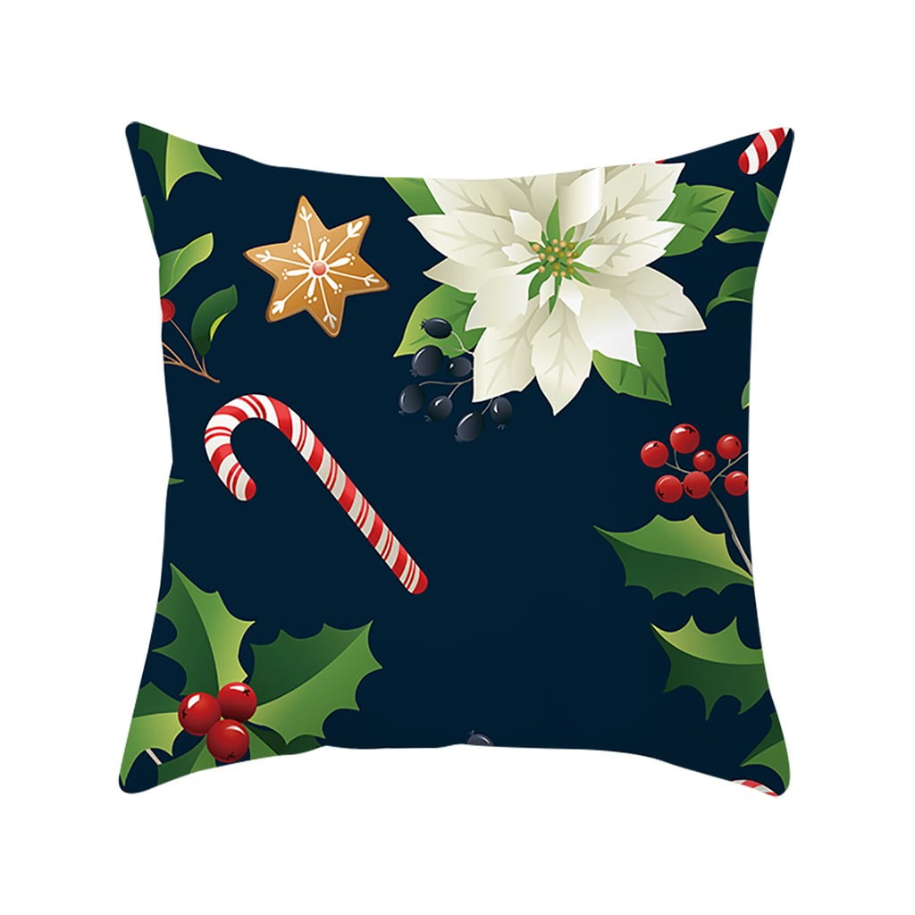 Ympuoqn Indoor Outdoor Christmas Decorations,18x18 Christmas Throw Pillow Covers Christmas Deer