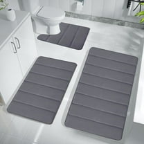Summer Savings 2024!Ympuoqn Memory Foam Bath Mat Set, Home Decor Clearance Bathroom Sets, Bathroom Rugs for 3 Pcs, Toilet Mats, Soft Comfortable, Water Absorption, Non-Slip, Thick, Machine Washable, E