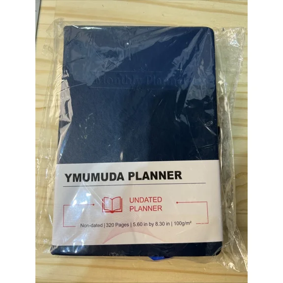 Ymumuda Undated Planner Weekly Monthly 320 Pages 5.6" X 8.3" Blue