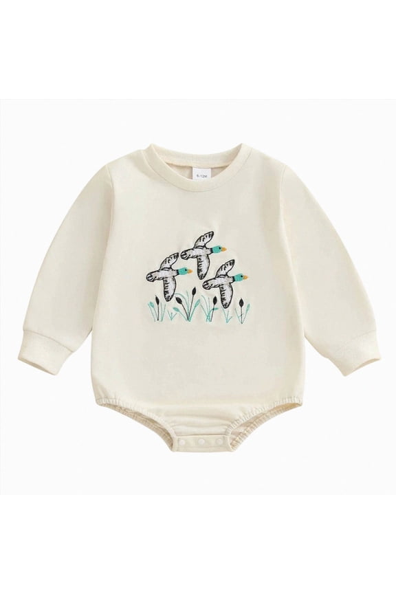 Baby Bodysuit Boy Long Sleeve Baby Boys One-Pack Long Sleeve Romper Bodysuit 0 3 Months(Khaki, 0-3 Months)