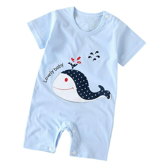 Ymyiu Baby Bodysuit Boy Short Sleeve Unisex-Baby One-Pack Short-Sleeve Bodysuit Bodysuit Mitten Cuff Sizes 18 24 Months (Blue,18-24 Months)