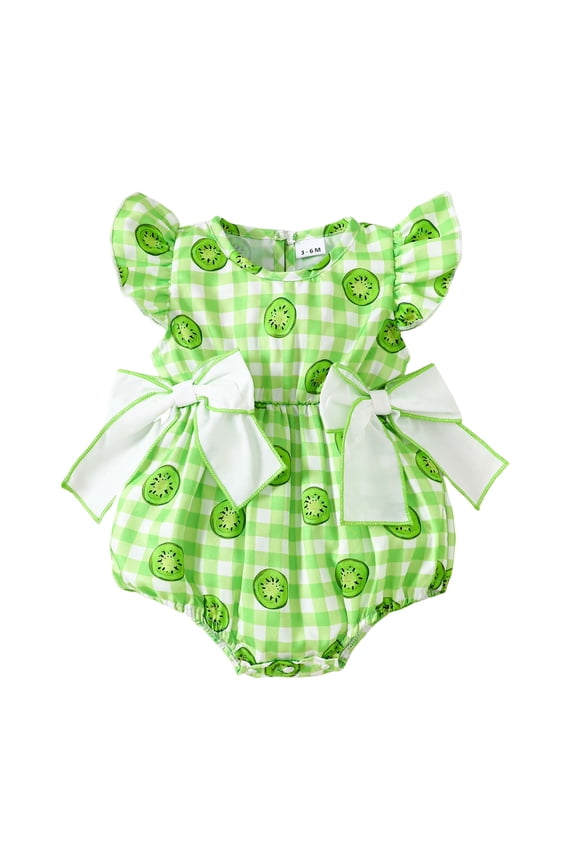 Baby Bodysuit Girl Newborn Summer Newborn Baby Boy Girl Bodysuits Short Sleeve Summer Infant Clothes 6 12 Months (Light Green,6-12 Months)