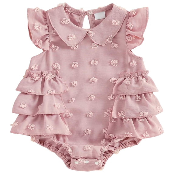 Ymyiu Baby Bodysuit Summer One-Pack Short Sleeve Bodysuits for Infant Baby Boys Girls Unisex 1 3 Months (Pink,1-3 Months)