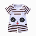 thumbnail image 1 of Ymyiu Baby Boy Clothes Summer Boy Clothes Kids Boy's Summer Outfits Shorts Sleeve T-Shirt Tops Tees Shorts Sets Boy's 2 Piece Outfits Size 7-8 Years (Coffee,7-8 Years), 1 of 4