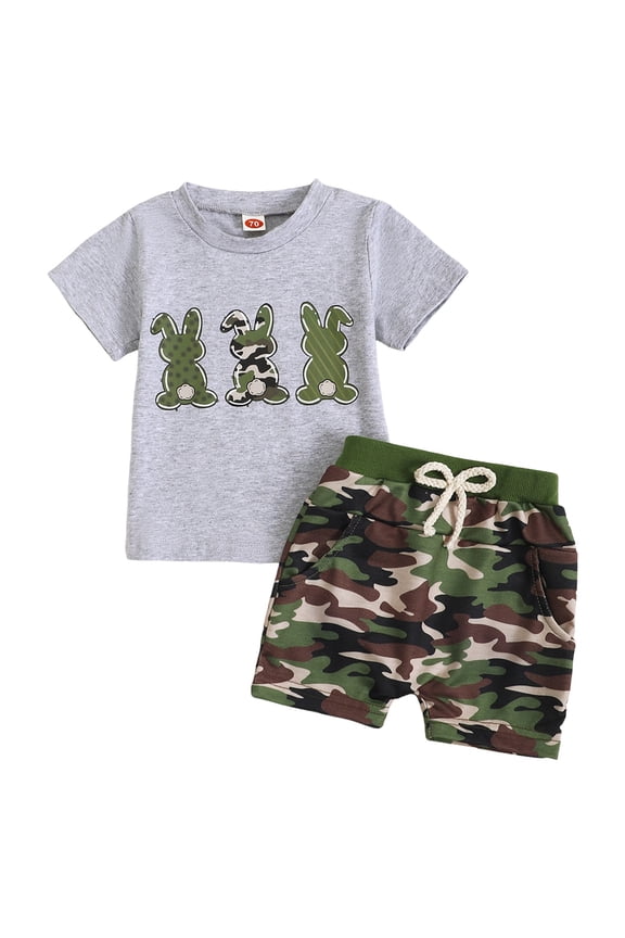 Baby Boy Summer Boys Quick Dry Athletic Short-Sleeve T- Shirt and Active Mesh Shorts Set 6-12 Months (Light Gray,6-12 Months)