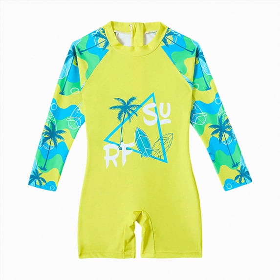 Ymyiu Baby Boy Swimsuit with Sun Hat Infant Baby Boys Swimsuit One Piece Long Sleeve Rash Guard Zipper Bathing Suit Swimwear with Sun Cap Beachwear Size 8-9 Years (Yellow,8-9 Years)