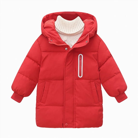 Ymyiu Baby Girl Coat Kids Winter Coats with Hooded Light Puffer Coat Warm Padded Jacket for Baby Boys Girls Toddler 4T 5T(Red, 4-5 Years)