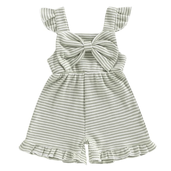 Ymyiu Baby Girl Romper Dress Newborn Baby Girl Clothes Infant Romper Summer Outfit for Girls Sleeve Romper Jumpsuit 2T 3T (Light Green,2-3 Years)