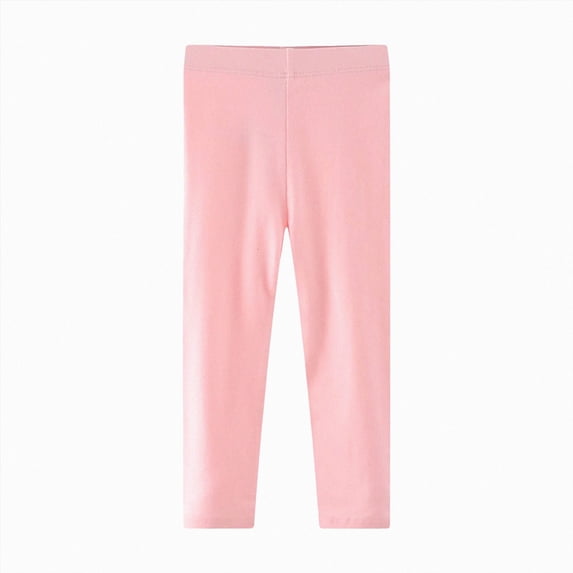 Ymyiu Baby Pants 1 Pack Toddler and Baby Girls Cotton Leggings Pants Full Length Basic Leggings Stretchy Legging Tight Pants 3T 4T(Light Pink, 3-4 Years)
