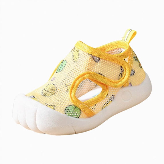 Ymyiu Baby Pool Shoes Girls Water Shoes Slip-On Aqua Socks Quick Dry Beach Pool Shoes Infant Toddler Little Kid Size 6(Yellow, Toddler 6)