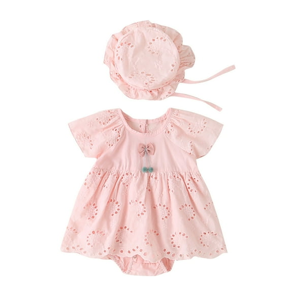 Ymyiu Baby Rompers Girl Baby Girls Romper Summer Sleeveless Rompers Clothes Outfits for Newborn Infant 0 3 Months (Pink,0-3 Months)