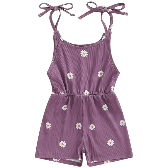 Ymyiu Baby Rompers Girl Summer Baby Girl Romper Sleeve Baby Dress Romper Infant Girl Summer Clothes with Headband 6 12 Months (Purple,6-12 Months)