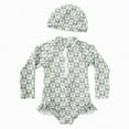 thumbnail image 1 of Ymyiu Baby Swimsuit UPF50+ Long Sleeve Swimsuit Girls Toddler Kids Teen Rash Guard One Piece Bathing Suit Cute Swimwear Zipper 5T 6T (Green,5-6 Years), 1 of 4