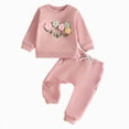 thumbnail image 1 of Ymyiu Back To School Outfits for Girls Princess Toddler Girls Clothes Long Sleeve Sweatshirt + Leggings 2pcs Outfits Set 3T 4T(Pink, 3-4 Years), 1 of 8