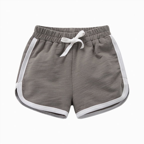 Ymyiu Biker Shorts for Girls Kids Toddler Boys Girls Shorts Elastic Waist Elastic Waist Shorts Pants Bottoms 2T 3T (Grey,2-3 Years)