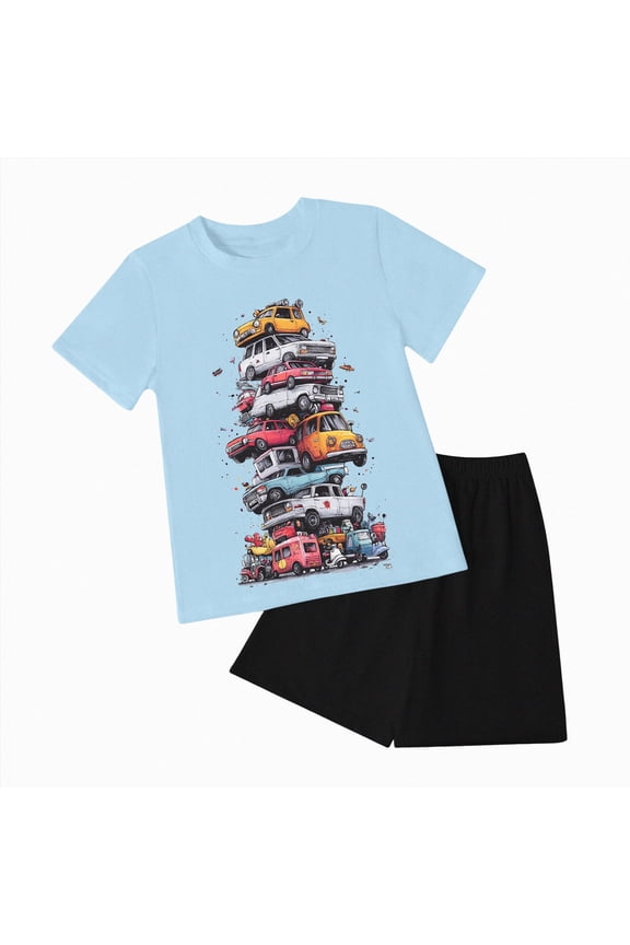 Boy Clothes Boys Clothes Summer Outfit T-Shirt + Shorts 2 Pieces Kids Clothing Set 2T 3T (Yellow,2-3 Years)