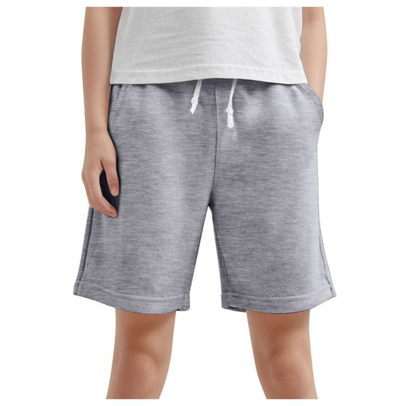 Ymyiu Boys' Shorts Men's Moisture Wicking Flat Front Stretch Microfiber Performance Short 5T 6T (Grey,5-6 Years)