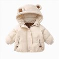 thumbnail image 1 of Ymyiu Children's Down Jacket Kids Boy Girl Winter Hooded Puffer Jackets Coats Light Weight Padded Outerwear 3T 4T(White, 3-4 Years), 1 of 4