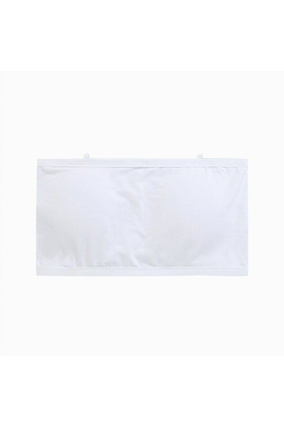 Cute Bra for Teen Girls Sports Bra for Girls, Training Bras for Teens, Soft Full Cup Underwear with Fixed Bust Pad and Adjustable Strap, Seamless Crop Top Size 9-10 Years(White, 9-10 Years)