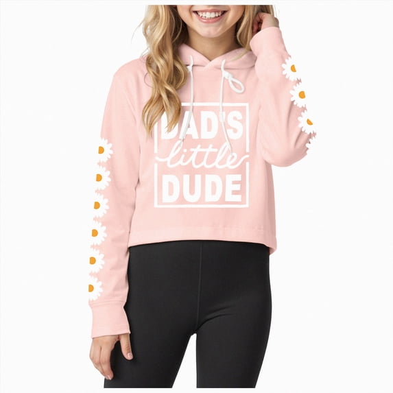 Ymyiu Girls Fuzzy Hoodies Kids Crop Tops Girls Hoodies Cute Long Sleeve Fashion Sweatshirts Size 9-10 Years(Pink, 9-10 Years)