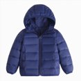 thumbnail image 1 of Ymyiu Girls Puffer Jacket Baby Girl Winter Coats Toddler Puffer Down Jacket 5T 6T(Navy, 5-6 Years), 1 of 6