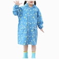thumbnail image 1 of Ymyiu Girls Rain Coats Waterproof Girls Rain Jackets Lightweight Waterproof Hooded Trench Coat Raincoats for Kids Size 8-9 Years(Sky Blue, 8-9 Years), 1 of 9