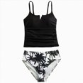 thumbnail image 1 of Ymyiu Girls Swimsuit Two Piece Girls 2 Piece Swimsuit Ruched Ruffle Trim Bikini Sets Adjustable Straps Bathing Suit for Teen Girls Size 7-8 Years (Black,7-8 Years), 1 of 7