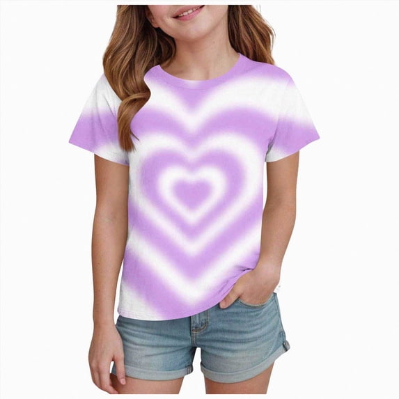 Ymyiu Girls Tshirts Girls Short Sleeve Shirts Crewneck Ruched Side Slim Fit Tops Casual Tee Shirt Size 10-11 Years(Blue, 10-11 Years)