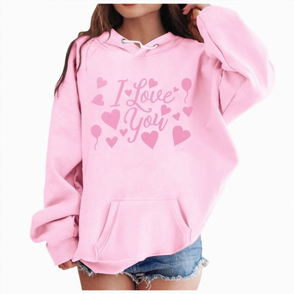 Ymyiu Hoodie for Teen Girls Girls Crop Tops Hoodies Long Sleeve Pullover Soft Casual Cute Kids Sweatshirts 5T 6T(Pink, 5-6 Years)