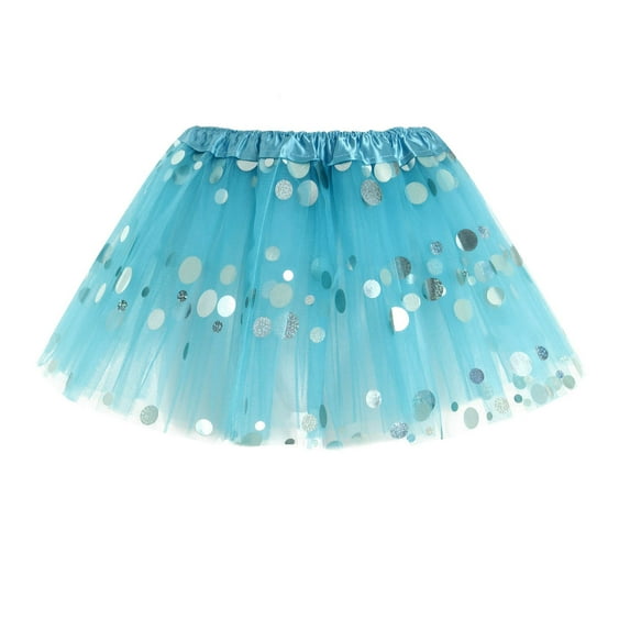 Ymyiu Infant Tutu Layered Tulle Tutu Skirt with Lining Princess Ballet Dance Dress for Girls Size 2-12 Years (Sky Blue,2-12 Years)