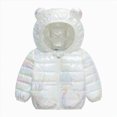 thumbnail image 1 of Ymyiu Jackets & Coats for Baby Girls Kids Boy Girl Winter Hooded Puffer Jackets Coats Light Weight Padded Outerwear 3T 4T(White, 3-4 Years), 1 of 5