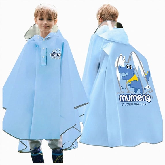 Ymyiu Kids Rain Suit Toddler Baby Boys Girls Hooded Jacket Windbreaker Lightweight Rain Coat Spring Summer Long Sleeve Windproof Outwear Size 16-18 Years(Blue, 16-18 Years)