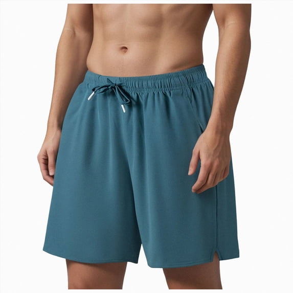 Ymyiu Men Shorts Casual Men's Shorts Casual Classic Fit Drawstring Summer Beach Shorts with Elastic Waist and Pockets Size 6XL(Green, 6XL)