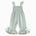 thumbnail image 1 of Ymyiu Newborn Baby Girl Clothes Newborn Baby Girl Summer Clothes Short Sleeve Romper Shorts Jumpsuit Infant Outfit 12 18 Months (Green,12-18 Months), 1 of 7