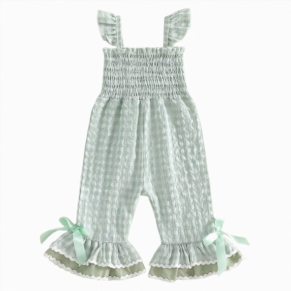 Ymyiu Newborn Baby Girl Clothes Newborn Baby Girl Summer Clothes Short Sleeve Romper Shorts Jumpsuit Infant Outfit 12 18 Months (Green,12-18 Months)