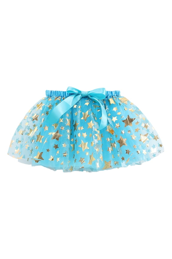 Newborn Tutu Girl'S Tutu Skirt Layered Ballet Tutu Skirts Fluffy Princess Dancing Skirt Size 6-8 Years (Sky Blue,6-8 Years)