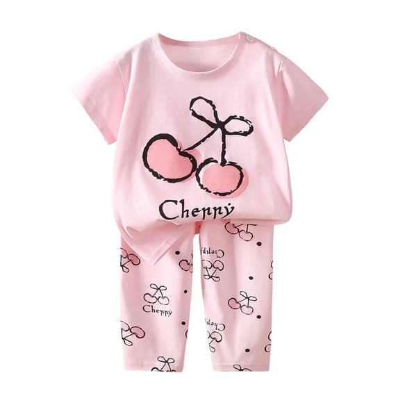 Ymyiu Pajamas for Kids Infant Kids Pajamas Junior Boys Girls Cotton Set Size 10-13 Years (Dark Purple,10-13 Years)