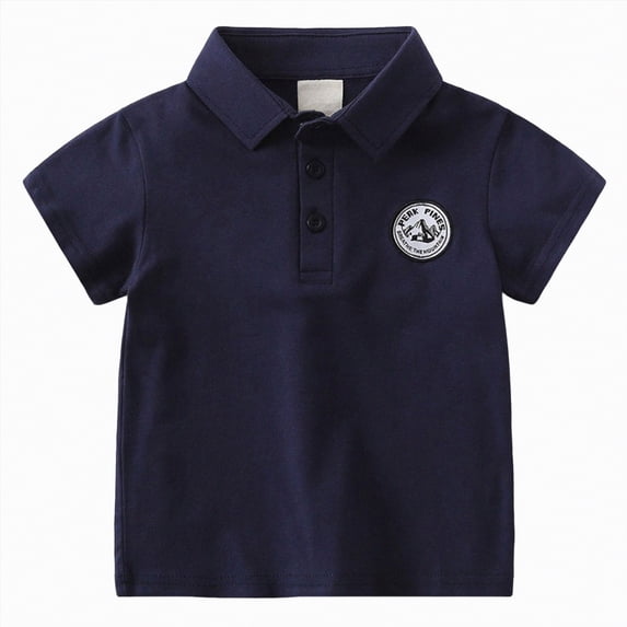 Ymyiu Polo Shirt for Boys Kids Baby Toddler Boys Short Sleeve Collared Neck Pique Polo Shirt 2T 3T(Navy, 2-3 Years)