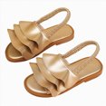 thumbnail image 1 of Ymyiu Sandals for Girls Girl's Dress Flat Sandals Sparkly Rhinestone Summer Open Toe Teens Slides Size 11 (Gold,Little Kids 11), 1 of 9
