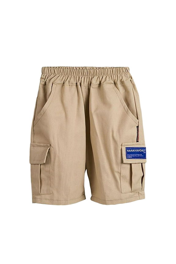 Soccer Shorts Boys 1 Pack Toddler Boys Shorts Baby Boy Summer Uniform Clothes Pull On Jogger Short Size 10-11 Years (Khaki,10-11 Years)