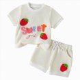 thumbnail image 1 of Ymyiu Summer Clothes for Girls Girls Tank Top and French Terry Shorts Outfit Set Infant to Big Kid 2T 3T(Beige, 2-3 Years), 1 of 8